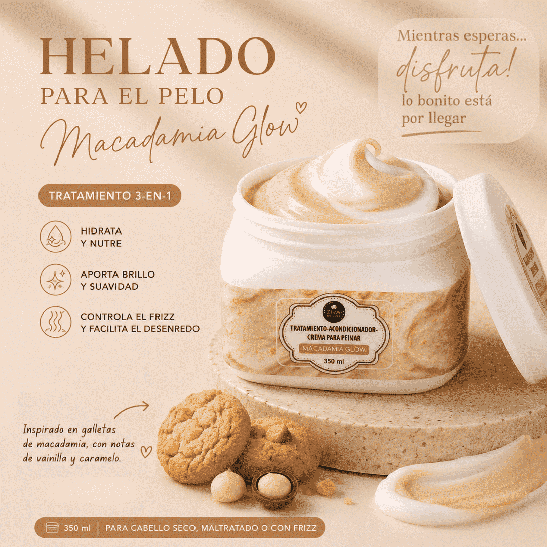 MACADAMIA GLOW✨ Helado pal Pelo 350 ml